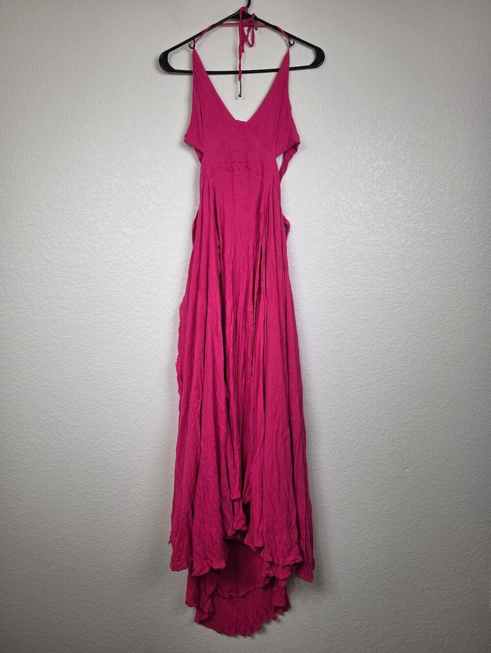 Free People Hot Pink Viscose Maxi Dress Medium